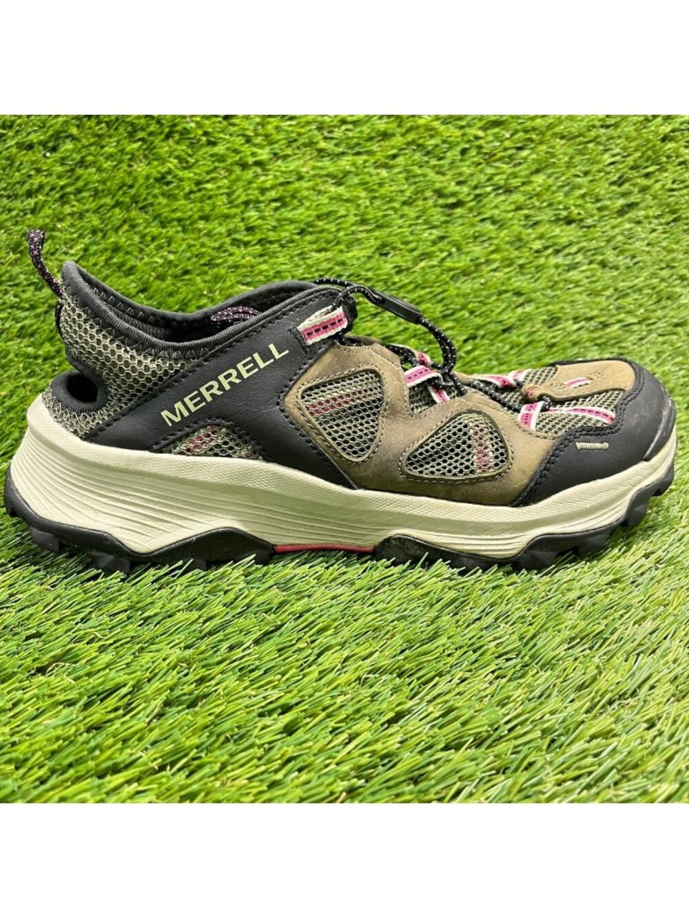 Merrell Speed Strike Leather Sieve Womens Size 10 Green Hiking Shoes Sneakers